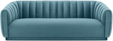 Arno Sea Blue Velvet Sofa