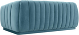 Arno Sea Blue Velvet Sofa