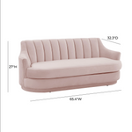 Peyton Blush Velvet Loveseat