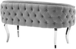 Adina Grey Velvet Loveseat
