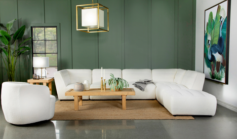 Sunny 6-piece Upholstered Sectional Natural