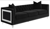 Delilah Black Upholstered Living Room Set