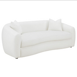 Isabella White Upholstered Tight Back Living Room Set