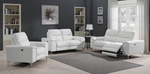 Largo 3-piece Upholstered White Power Living Room Set