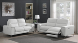 Largo 3-piece Upholstered White Power Living Room Set