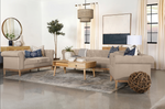 Sandrine Button Tufted Tuxedo Arms Living Room Set Camel