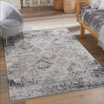 Payas Cream Anthracite Rug Size 7'9'' x 10'