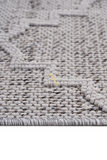 Guros Stylish and Stain Resistant White/Grey 4' x 6'2''