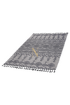 Guros Stylish and Stain Resistant White/Gray 4' x 6'2''
