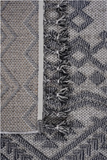 Guros Stylish and Stain Resistant White/Gray 5'3'' x 7'6''