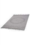 Guros Stylish and Stain Resistant Gray/White 5'3'' x 7'6''