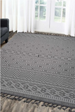 Guros Stylish and Stain Resistant Grey/White 6'7'' x 9'