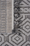 Guros Stylish and Stain Resistant Grey/White 6'7'' x 9'