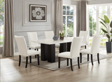 Finland White (Genuine Marble) Table & 6 Chairs