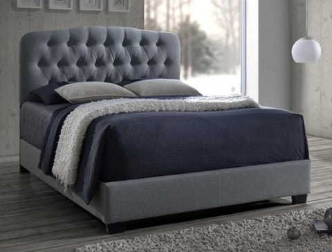 Tilda Gray Upholstered King Bed - Olivia Furniture