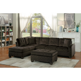 Emilio Chocolate Sectional - Olivia Furniture