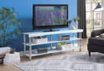 Hakea White Glass-Top 62” TV Stand - Olivia Furniture