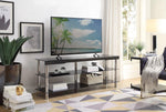 Hakea Black Glass-Top 62” TV Stand - Olivia Furniture