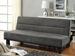 Callie Gray Elegant Lounger Futon - Olivia Furniture