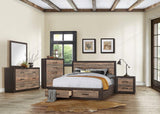 Miter Brown Storage Platform Bedroom Set - Olivia Furniture