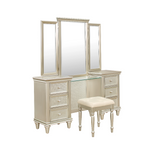 Celandine Silver Panel Bedroom Set | 1928 - Olivia Furniture
