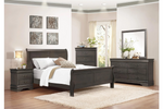 GREAT DEAL Louis Philip Stained Gray Sleigh Bedroom Set - Olivia Furniture