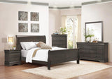 GREAT DEAL Louis Philip Stained Gray Sleigh Bedroom Set - Olivia Furniture