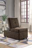 Denby Brown Storage Ottoman Chair - Olivia Furniture
