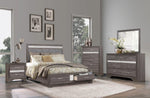 Luster Gray Storage Platform Bedroom Set - Olivia Furniture