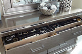 Tamsin Metallic Silver/Gray LED Storage Platform Bedroom Set | 1616 - Olivia Furniture