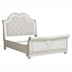 Willowick Antique White Sleigh Bedroom Set - Olivia Furniture