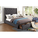 Fairborn Gray Queen Platform Bed with Storage Footboard | 5877 - Olivia Furniture