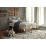 Palina White Full Metal Platform Bed | 2021 - Olivia Furniture