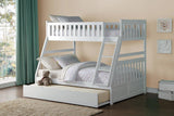 Galen White Twin/Full Bunk Bed | B2053 - Olivia Furniture