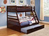 Rowe Cherry Twin/Full Bunk Bed - Olivia Furniture