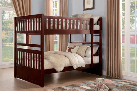 Rowe Cherry Full/Full Bunk Bed - Olivia Furniture