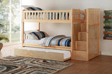 Bartly Pine Twin/Twin Reversible Step Storage Bunk Bed | B2043 - Olivia Furniture