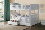 Galen White Full/Full Bunk Bed | B2053 - Olivia Furniture