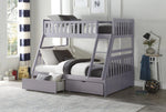 Orion Gray Twin/Full Bunk Bed | B2063 - Olivia Furniture