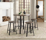 Chevre Brown Round Counter Height Set - Olivia Furniture