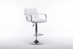 White Adjustable Barstool, Set of 2 | HHC2494 - Olivia Furniture
