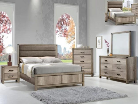 Matteo Light Brown Youth Panel Bedroom Set - Olivia Furniture