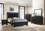 Micah Black LED Youth Panel Bedroom Set - Olivia Furniture