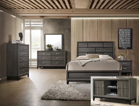 Akerson Gray Panel Youth Bedroom Set - Olivia Furniture