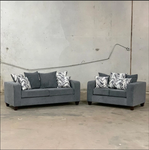 110- Charcoal Sofa & Loveseat - Olivia Furniture
