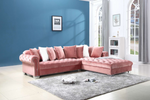 London OVERSIZE- Pink Velvet - Olivia Furniture