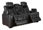 Party Time Midnight Power Reclining Set 37003 - Olivia Furniture