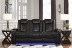 Party Time Midnight Power Reclining Set 37003 - Olivia Furniture