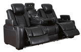 Party Time Midnight Power Reclining Set 37003 - Olivia Furniture