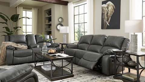 Ashley 77103 Calderwell Grey Living Room Set - Olivia Furniture